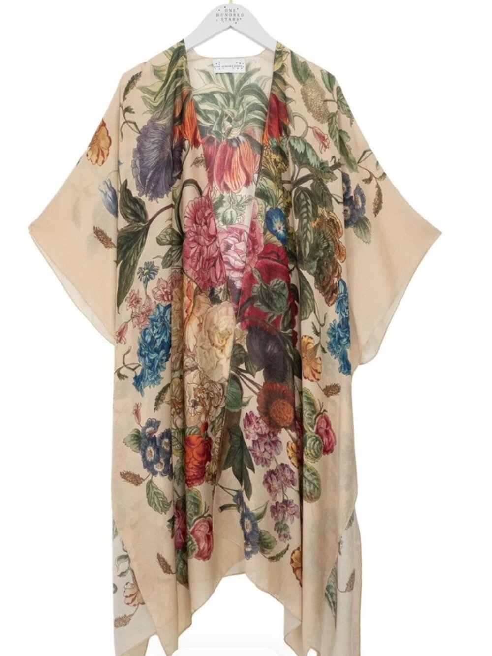 100 Stars Primula Stone Throwover Kimono - NWT (One Size)